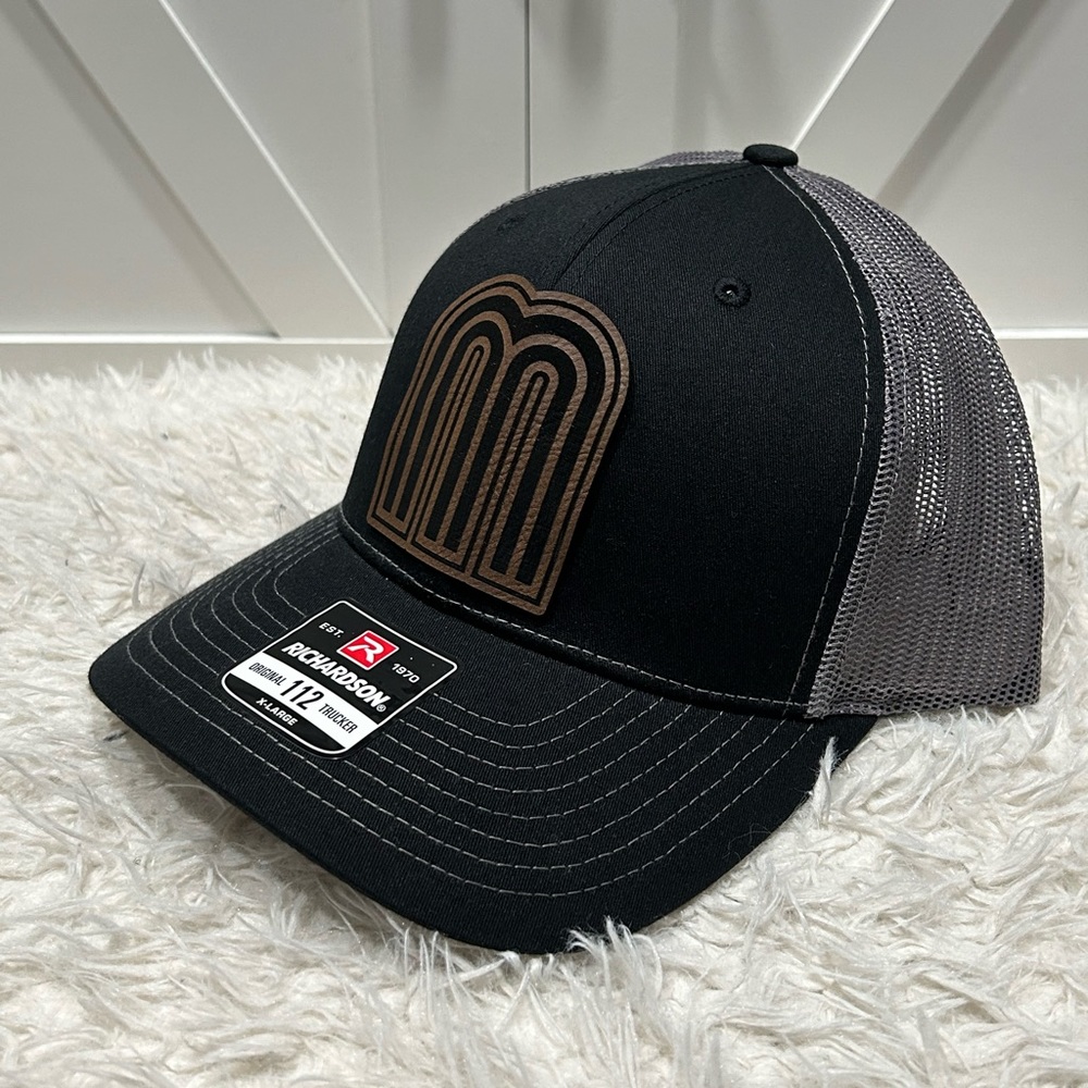 Laser engraved Mexico Letter M trucker Richardson 112 Hat.